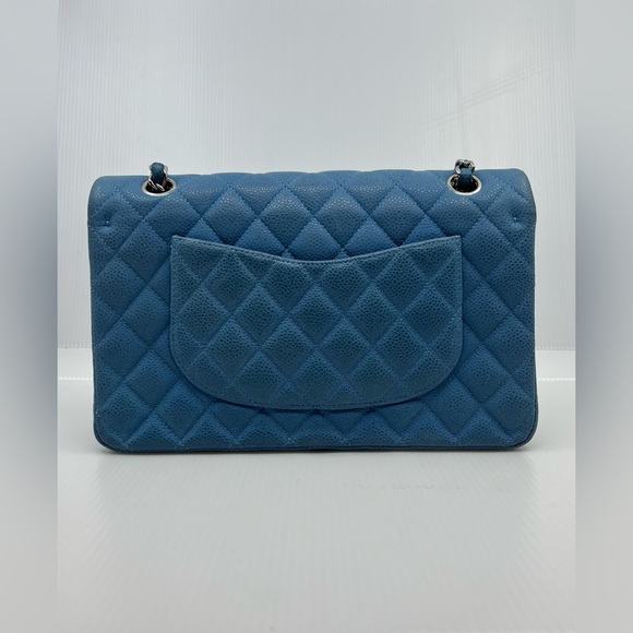 Chanel Blue Caviar Medium Double Flap Bag SHW - Picture 4 of 9